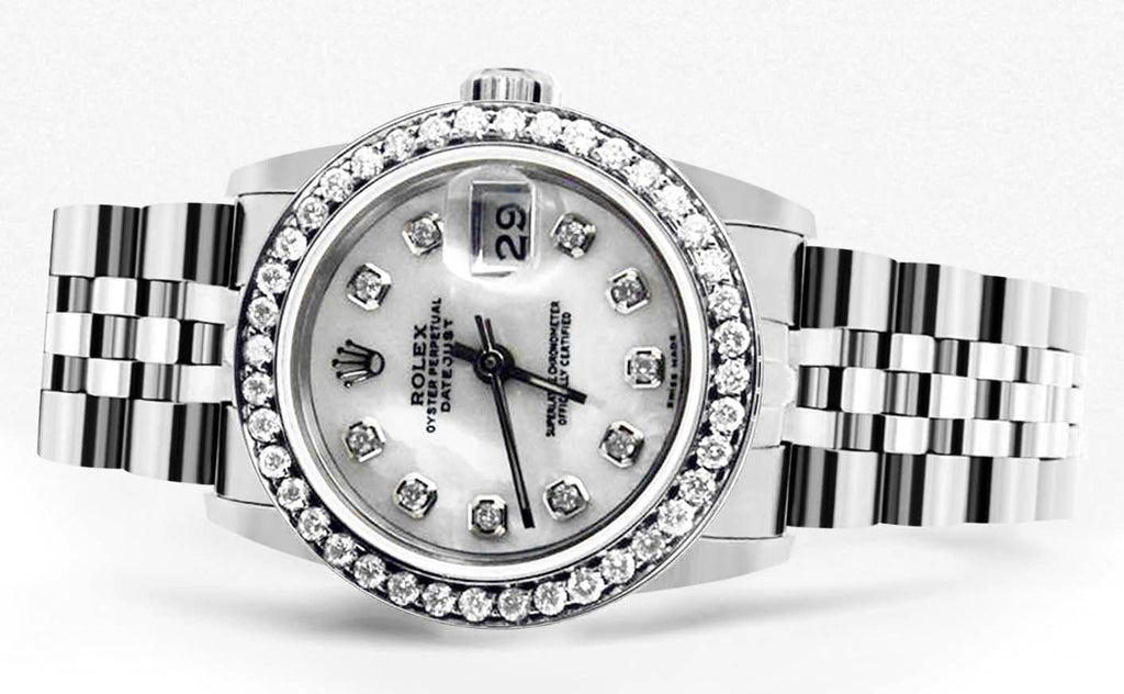 Rolex Datejust Watch For Women | 18K White Gold | 26 Mm Women High Watch FrostNYC 