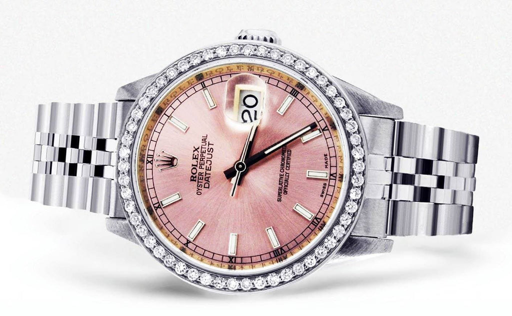 Diamond Rolex Datejust | Stainless Steel | 36 Mm Mens Watch FrostNYC 