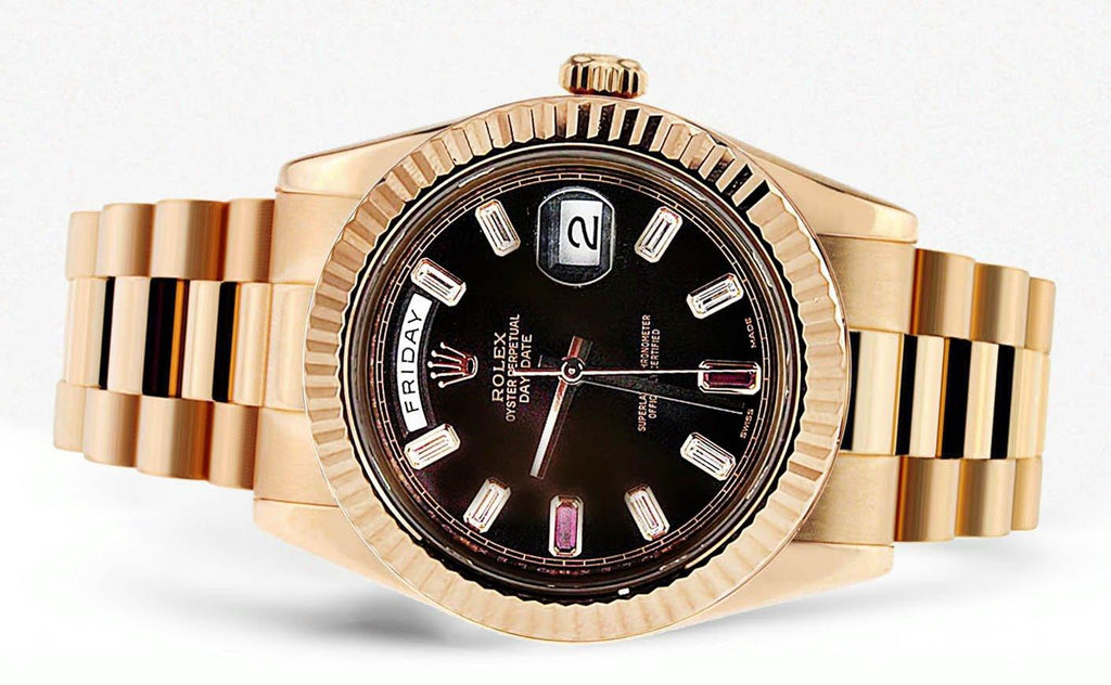 Rolex Day-Date 2 | 18K Rose Gold Mens Watch FrostNYC 