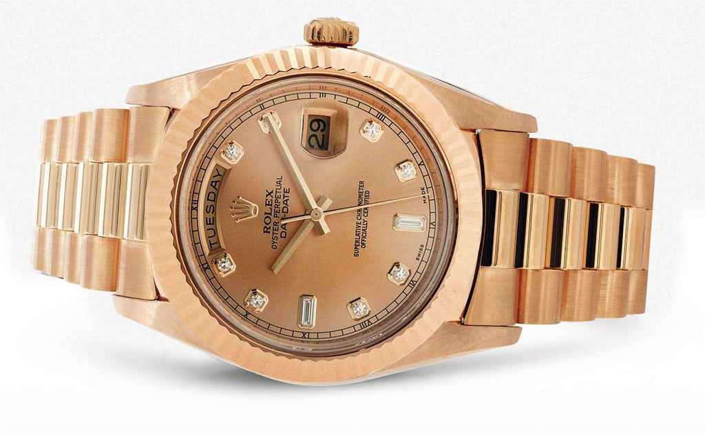 Rolex Day-Date 2 | 18K Rose Gold | 41 Mm Mens Watch FrostNYC 