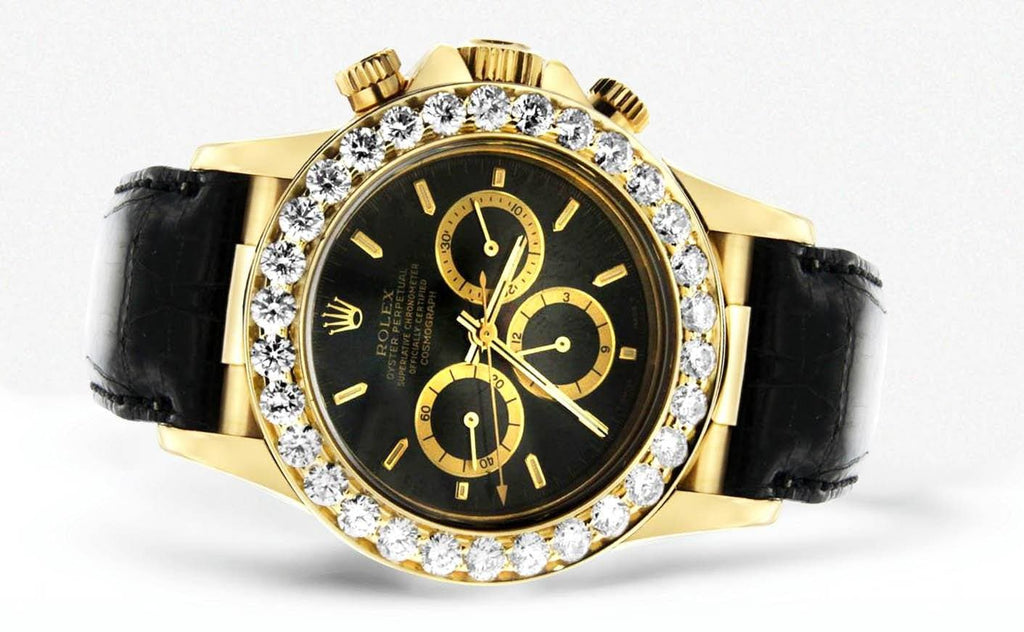 Diamond Rolex Daytona | 18K Yellow Gold | 40 Mm Mens Watch FrostNYC 