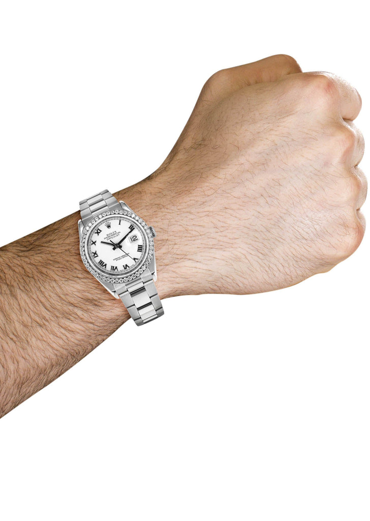 Diamond Rolex Datejust | Stainless Steel | 36 Mm Mens Watch FrostNYC 