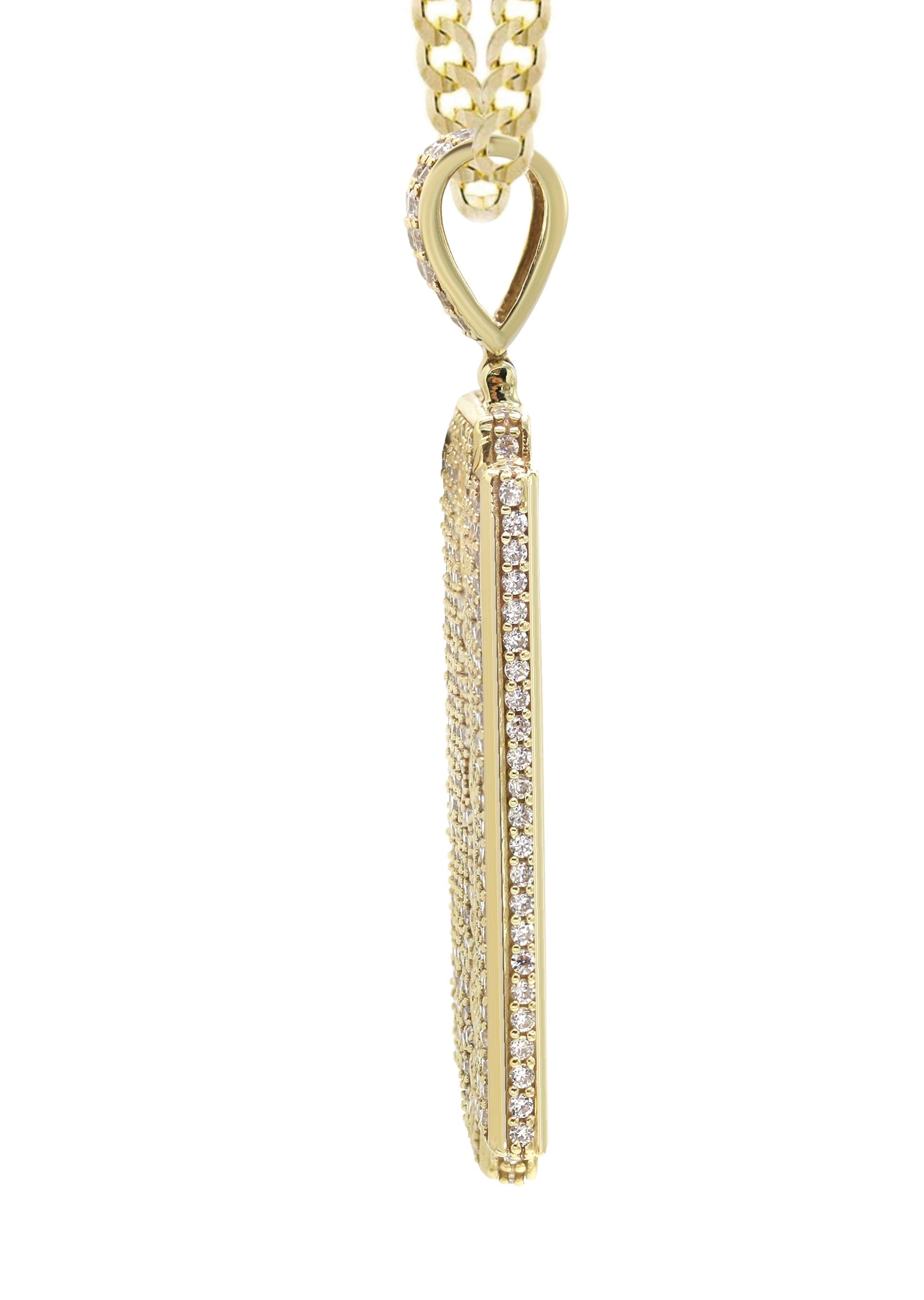 10K Yellow Gold Razor Blade Necklace | Appx. 17 Grams