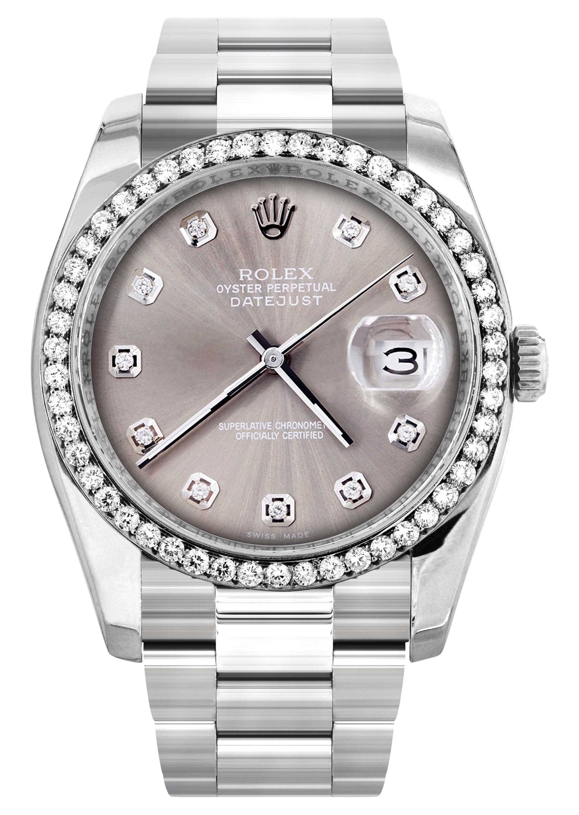 116200 Rolex Datejust-Uhr 36 Mm Graues Zifferblatt Oyster