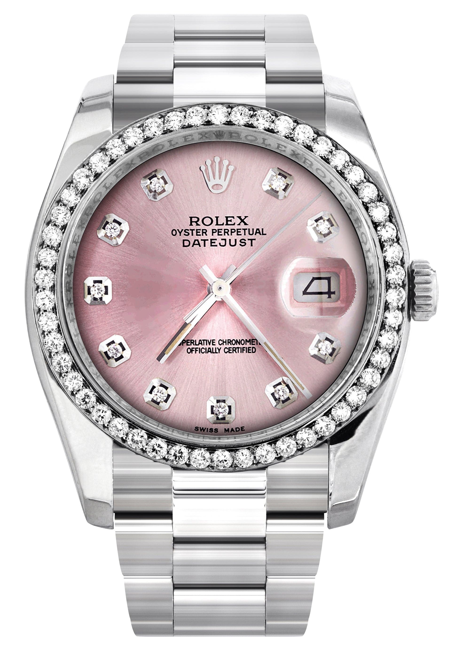 116200 | Rolex Datejust Watch | 36Mm | Pink Dial | Oyster Band