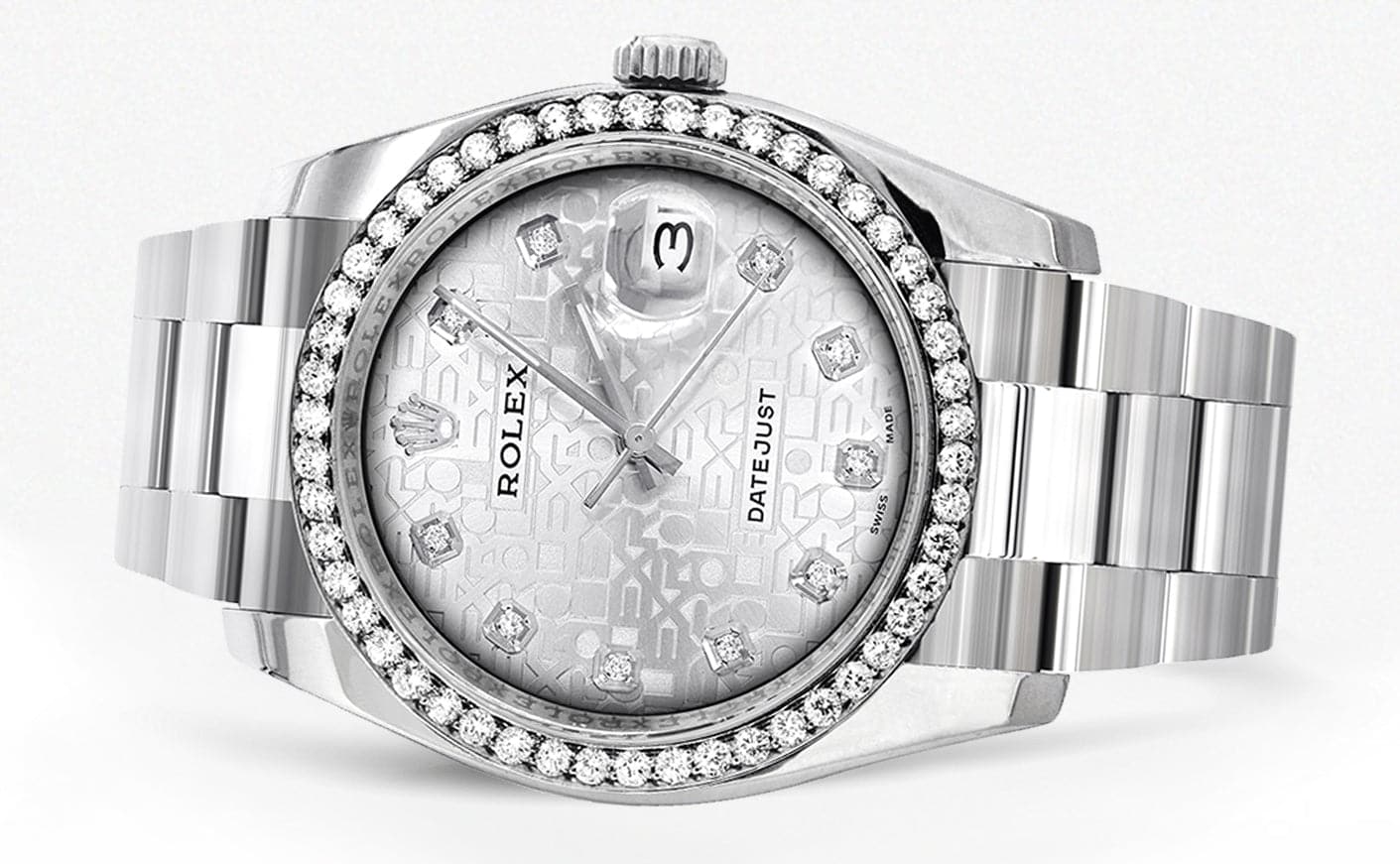116200 | Rolex Datejust Watch | 36Mm | Texture Pattern Dial | Oyster B