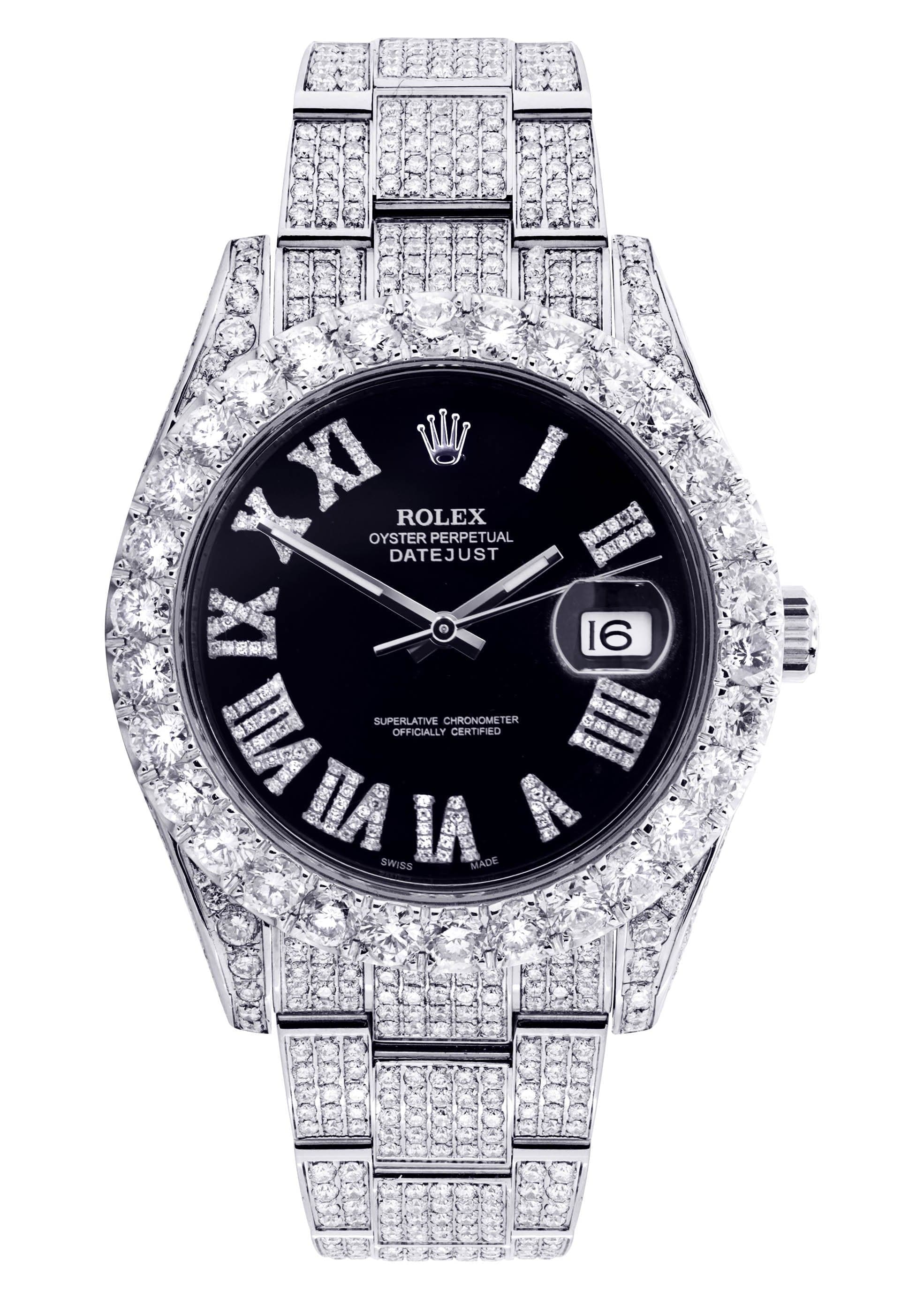 Lunette De Montre Personnalisée Diamant Moissanite 41mm - Pour Date-Just
