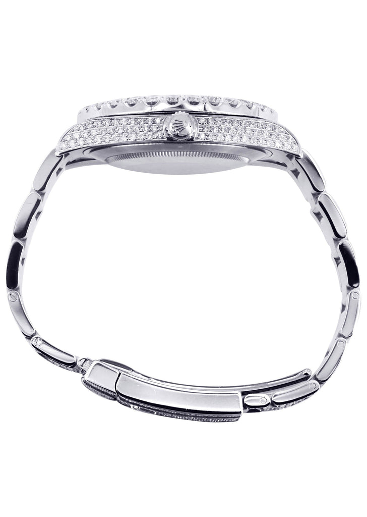 Diamond Rolex Datejust 41 | Custom Diamond Dial | Stainless Steel | 19 ...