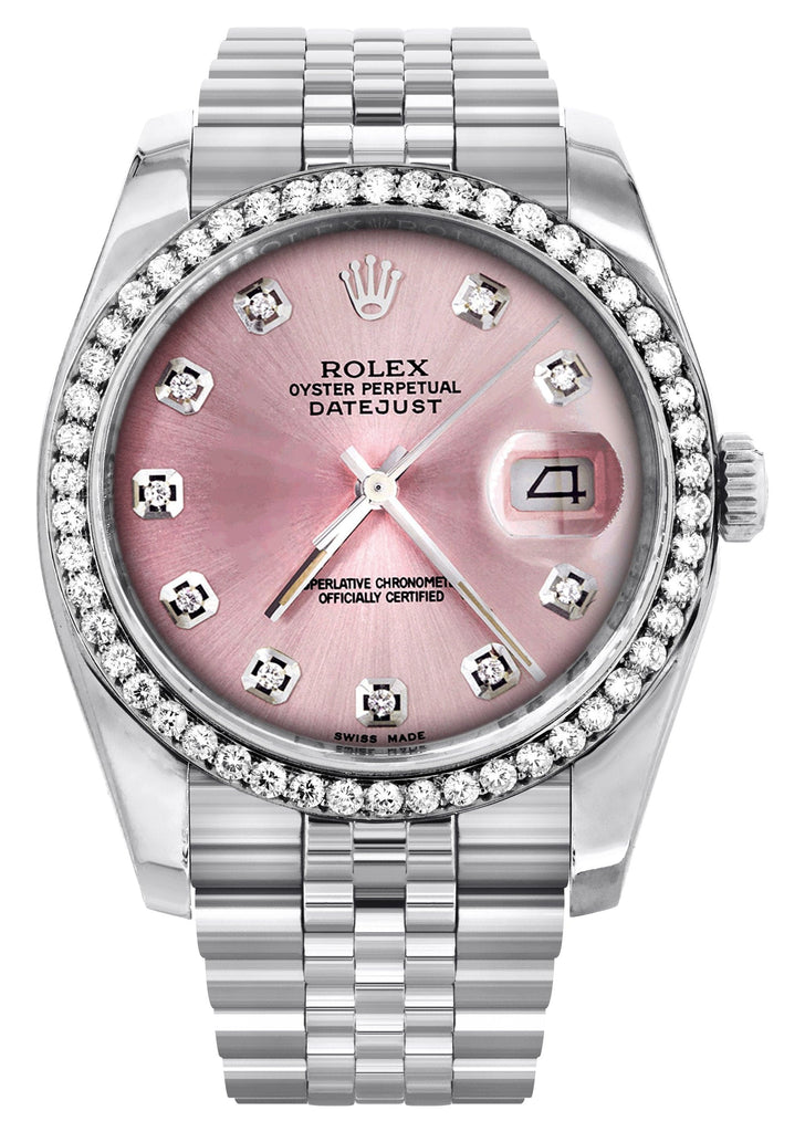 New Style | Hidden Clasp | Rolex Datejust Watch | 36Mm | Pink Dial | Jubilee Band CUSTOM ROLEX MANUFACTURER 11 