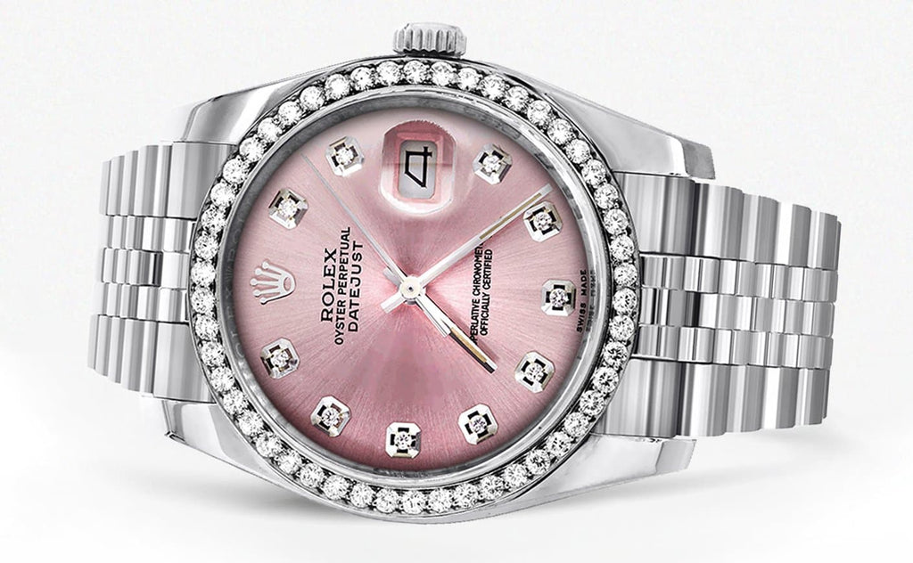 New Style | Hidden Clasp | Rolex Datejust Watch | 36Mm | Pink Dial | Jubilee Band CUSTOM ROLEX MANUFACTURER 11 