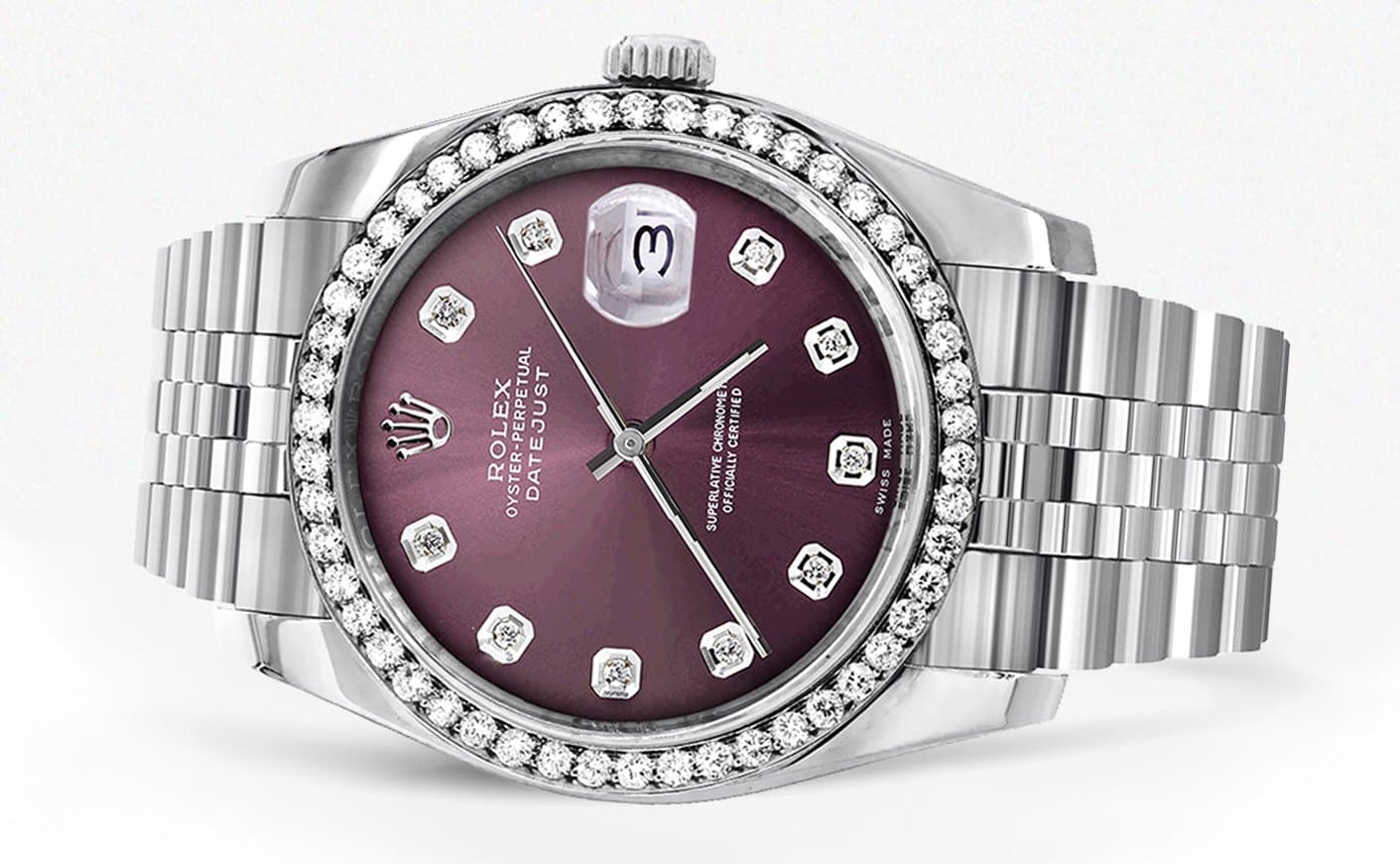 116200 | Hidden Clasp | Rolex Datejust Watch | 36Mm | Purple Dial | Ju