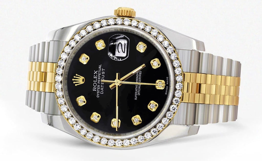 New Style | Hidden Clasp | Gold Rolex Datejust Watch | 36Mm | Black Dial | Jubilee Band CUSTOM ROLEX MANUFACTURER 11 
