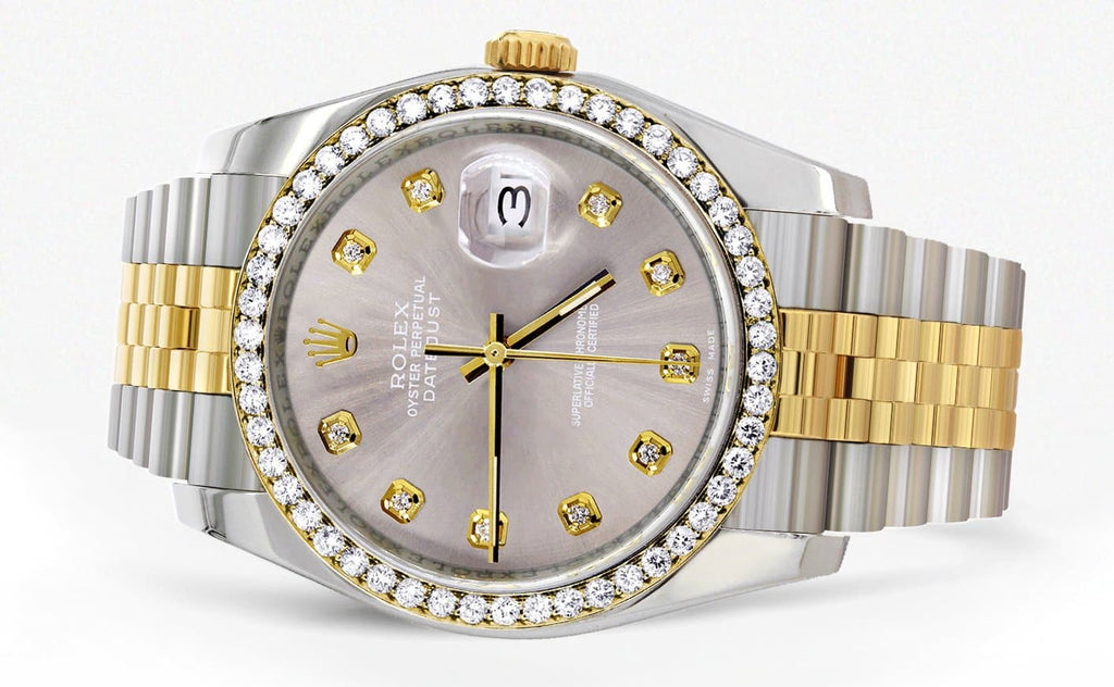 New Style | Hidden Clasp | Diamond Rolex Mens Watch Datejust | 36Mm | Grey Dial | Jubilee Band CUSTOM ROLEX MANUFACTURER 11 