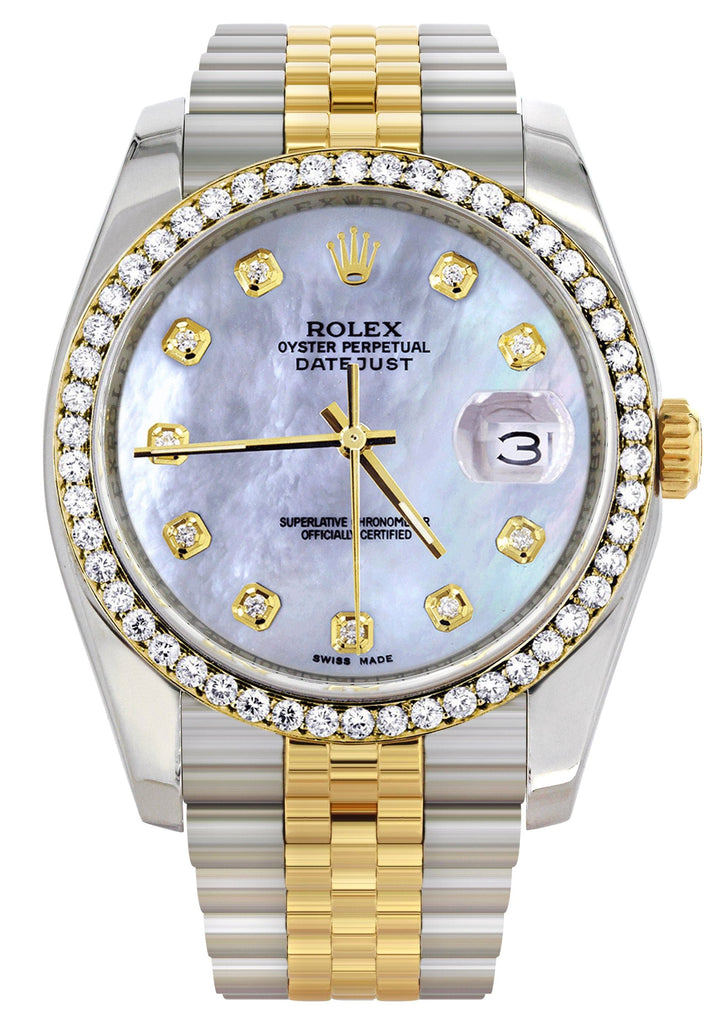 New Style | Hidden Clasp | Two Tone Rolex Datejust Watch | 36Mm | Mother of Pearl Dial | Jubilee Band CUSTOM ROLEX MANUFACTURER 11 