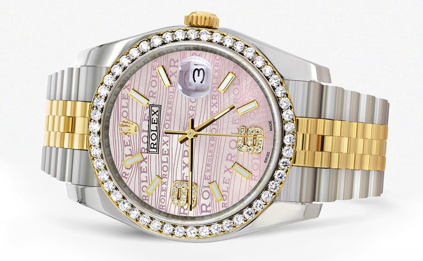 116233 | Hidden Clasp | Gold & Steel Rolex Datejust Watch | 36Mm | Cus