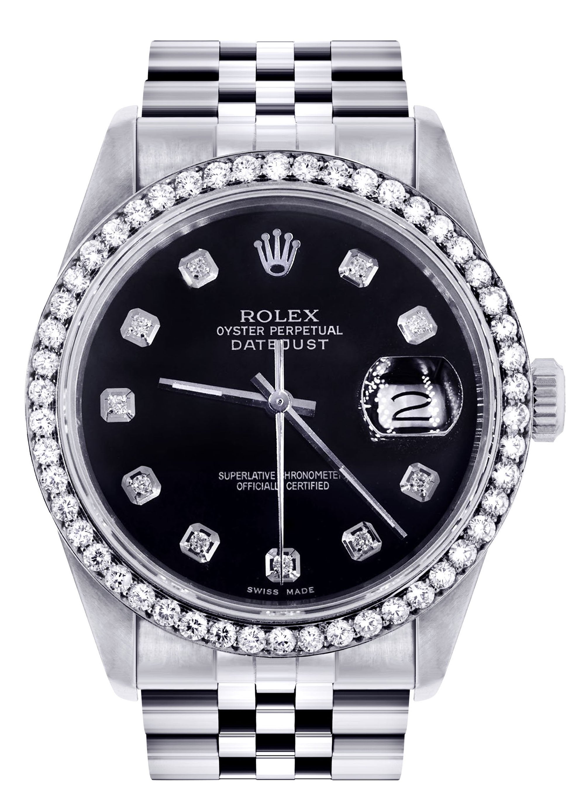 Rolex Lady Datejust 36 Rolex Damenuhr Schwarzes Zifferblatt