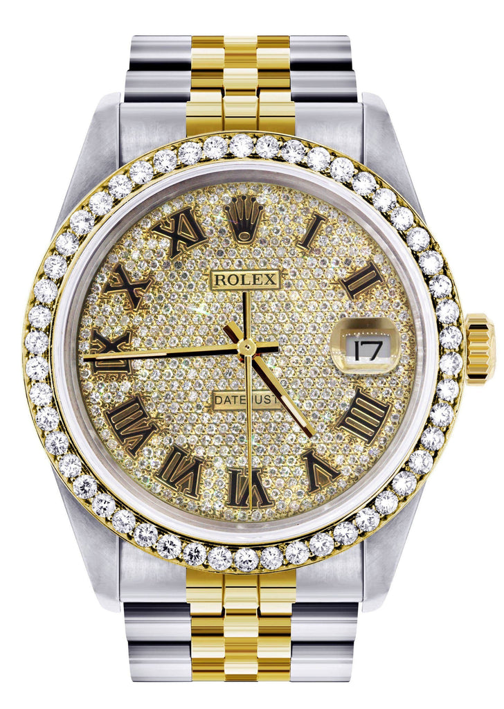 Rolex Datejust 36 Yellow Gold/Steel Silver Roman Diamond VI Dial & Flu – NY  WATCH LAB