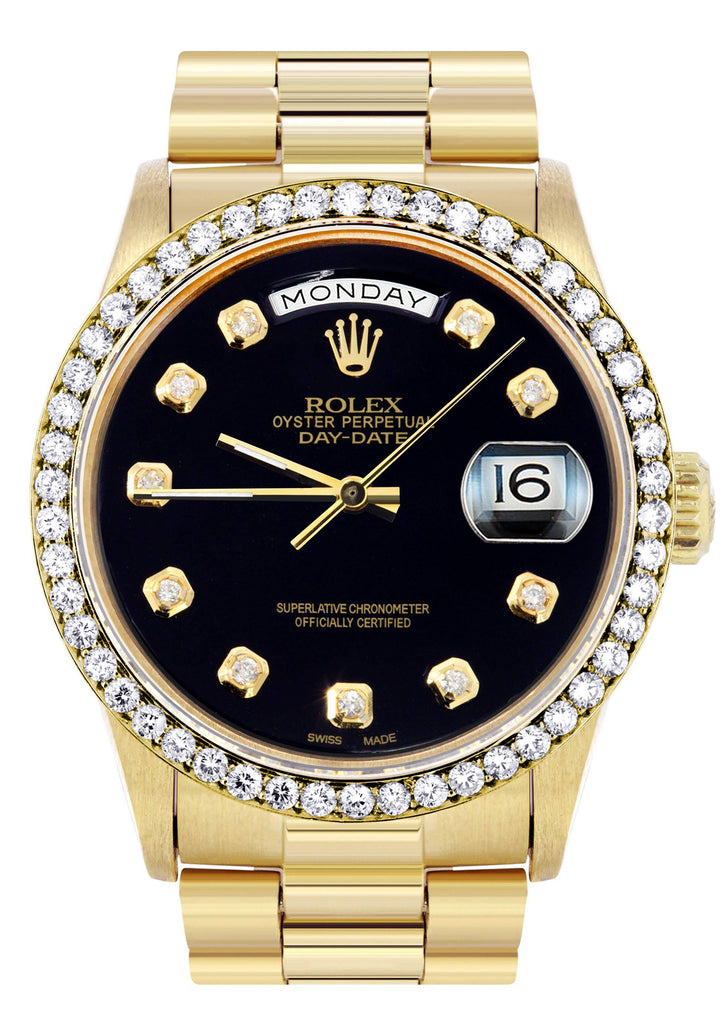 Rolex Day-Date Presidential Model 18238 18K Yellow Gold Diamon