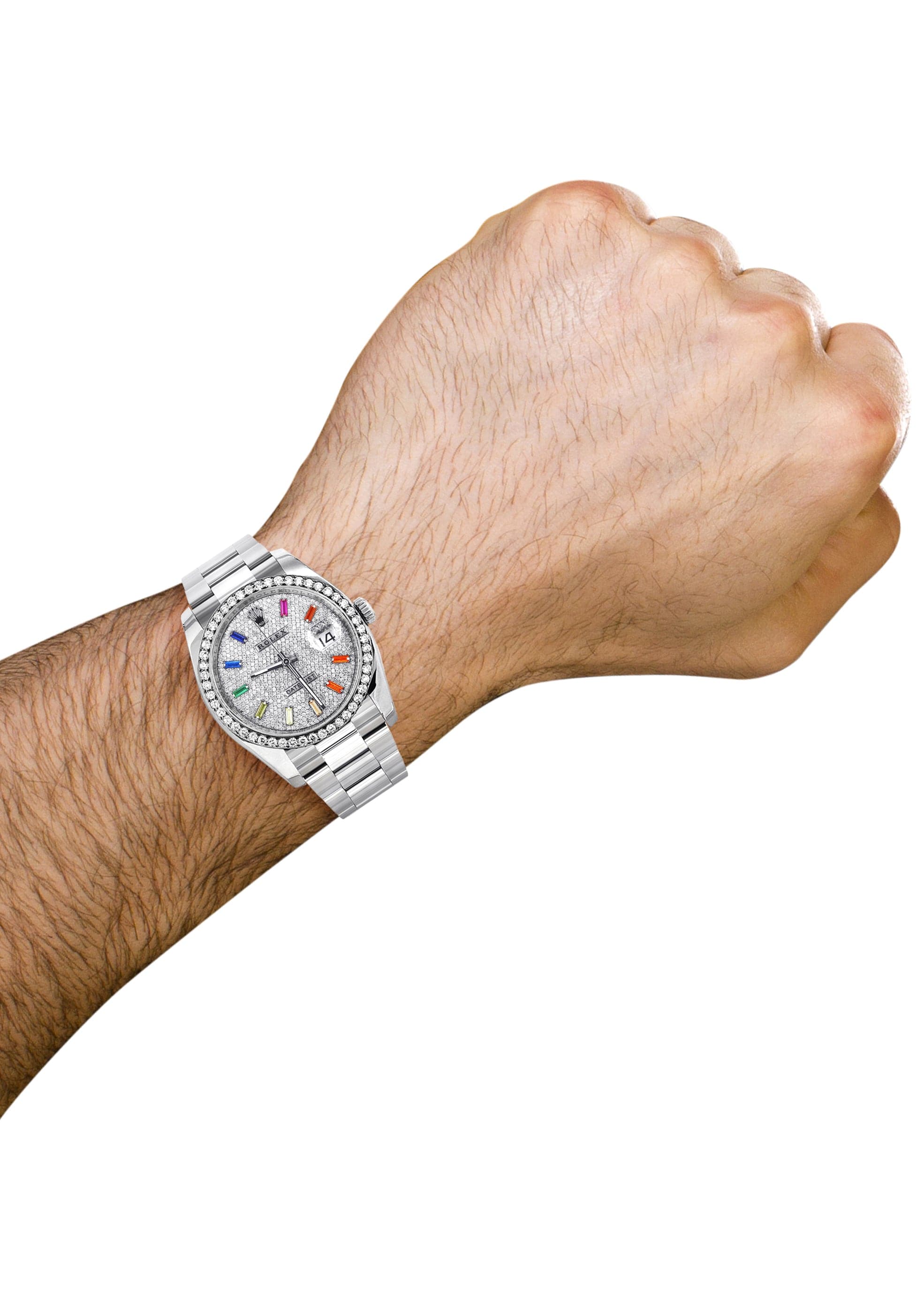 116200 | Rolex Datejust Watch | 36Mm | Color Baguettes Dial | Oyster B