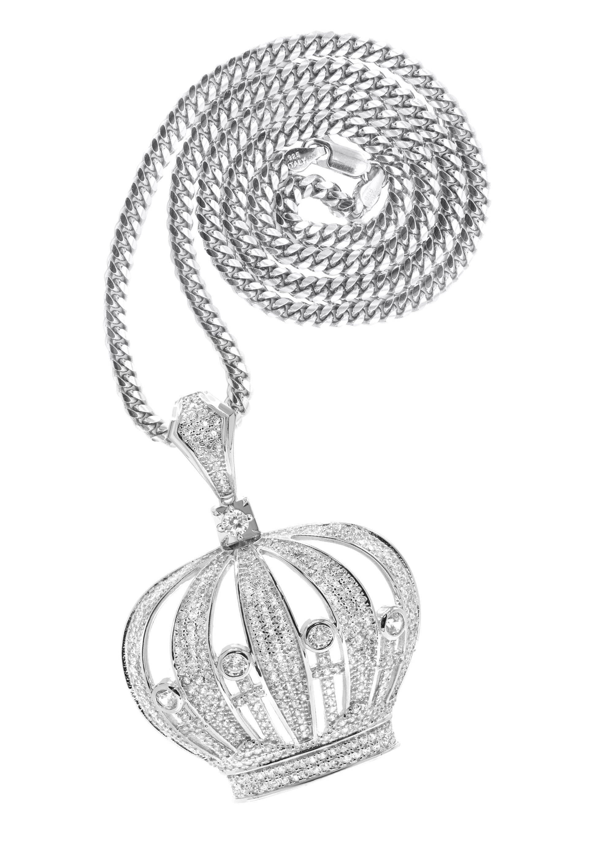 Silver Crown Necklace Grams - Main Image