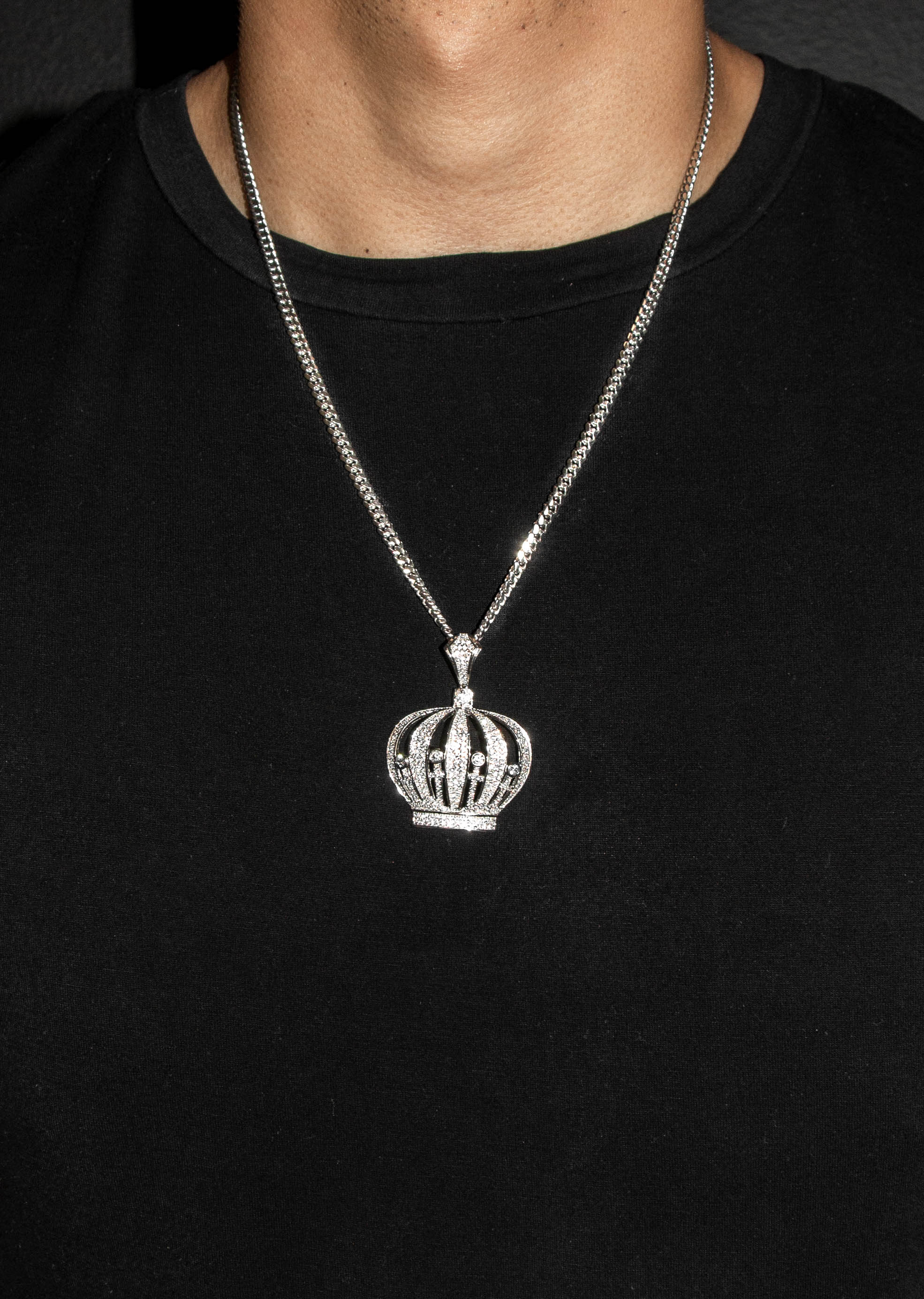 Silver Crown Necklace | 33.2 Grams