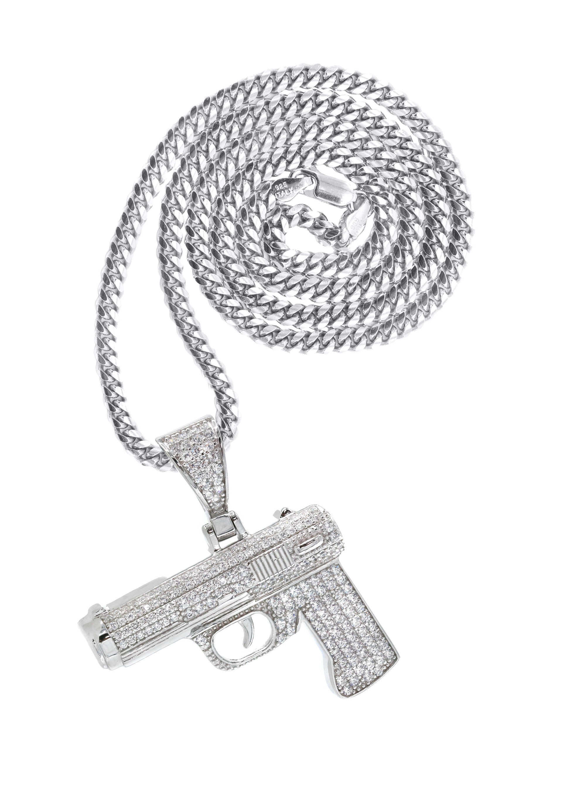 Silver Gun Necklace 23 Grams - Main Image
