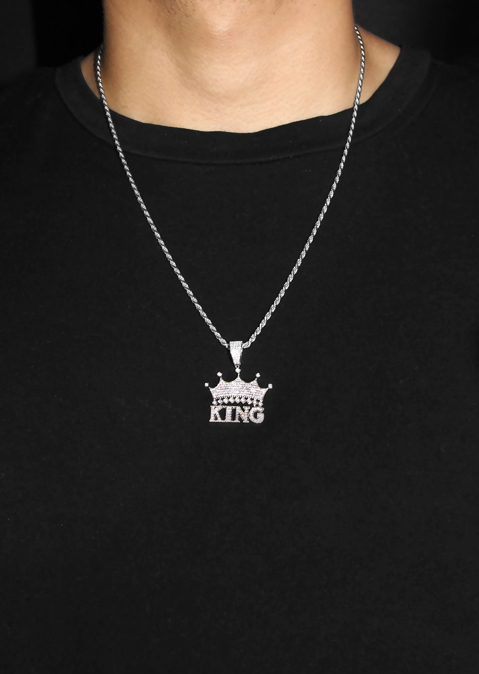Silver King Crown Necklace | 18 Grams