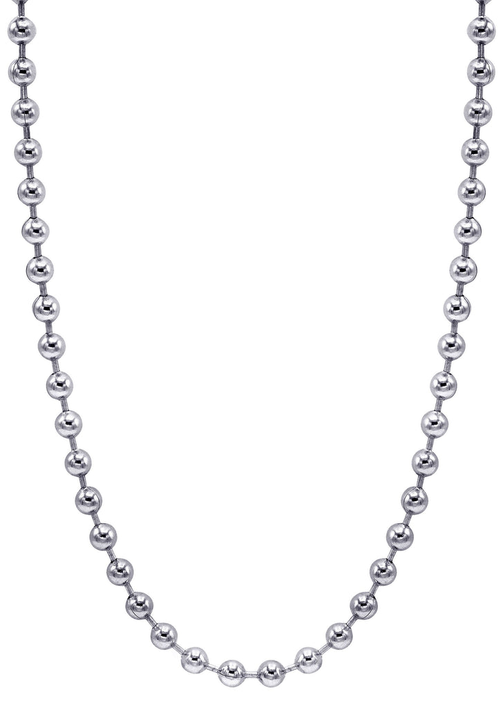 White Gold Plated Mens Dog Tag Chain FrostNYC