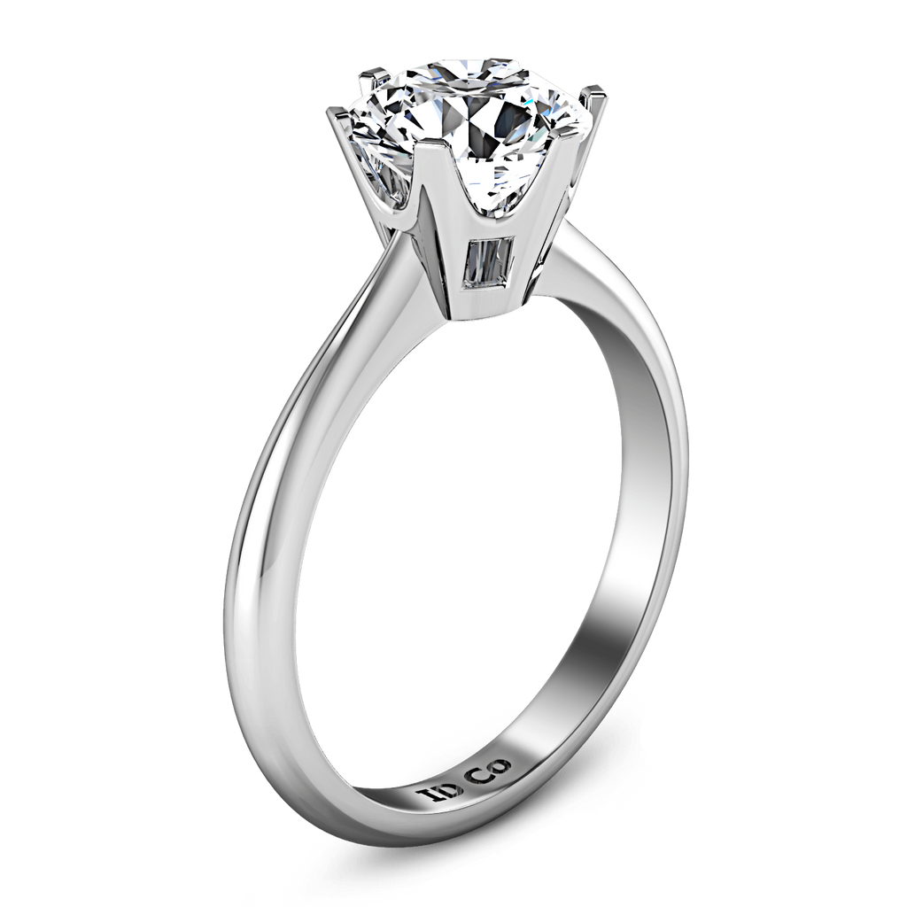 Round Diamond Solitaire Engagement Ring Tresa 14K White Gold engagement rings imaginediamonds 