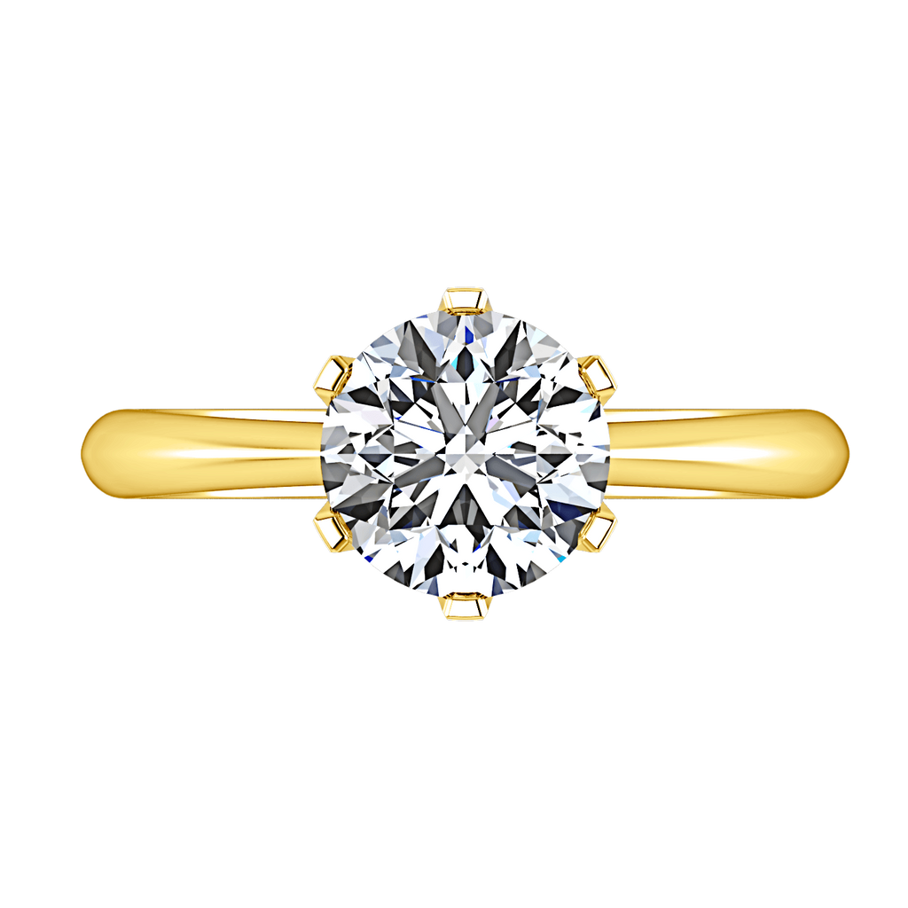 Solitaire Diamond Engagement Ring Tresa 14K Yellow Gold engagement rings imaginediamonds 