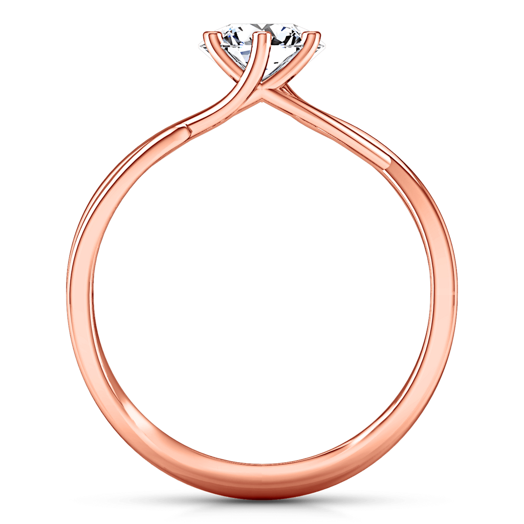 Solitaire Diamond Engagement Ring Wisteria 14K Rose Gold engagement rings imaginediamonds 