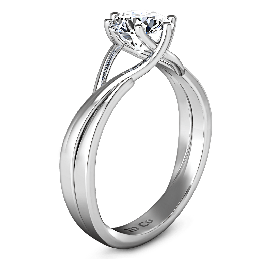Round Diamond Solitaire Engagement Ring Wisteria 14K White Gold engagement rings imaginediamonds 