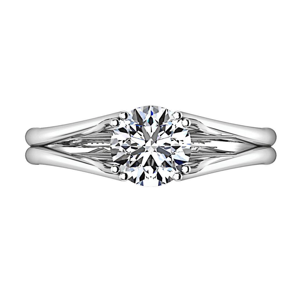 Round Diamond Solitaire Engagement Ring Adagio 14K White Gold engagement rings imaginediamonds 