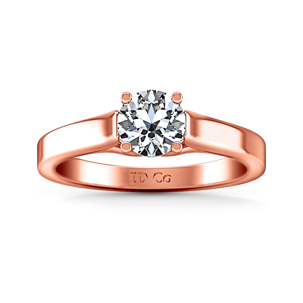 Solitaire Diamond Engagement Ring Lyric Modern Lattice 14K Rose Gold engagement rings imaginediamonds 