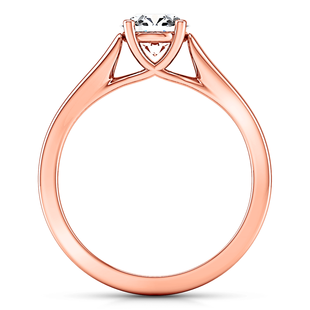 Solitaire Diamond Engagement Ring Lyric Modern Lattice 14K Rose Gold engagement rings imaginediamonds 