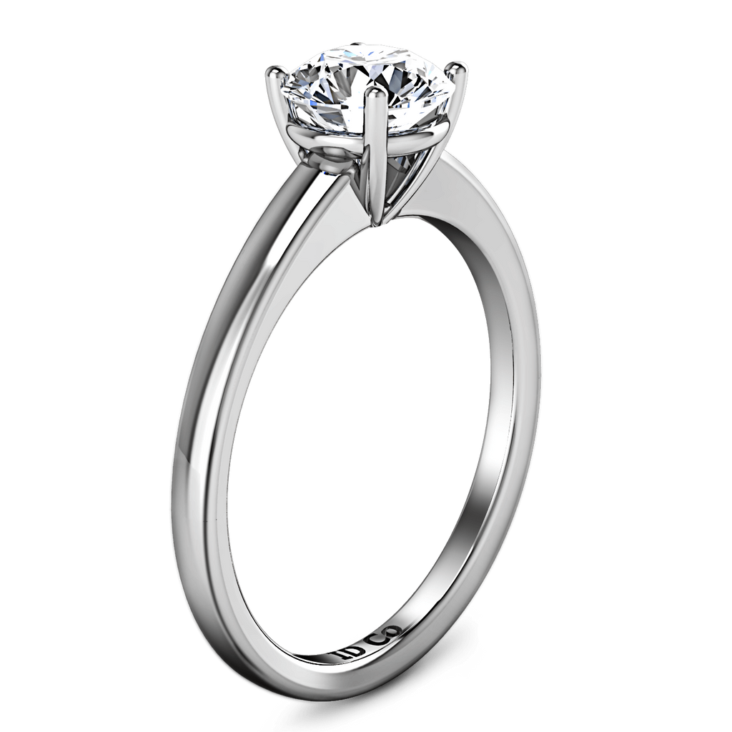 Round Diamond Solitaire Engagement Ring Nuovo 14K White Gold engagement rings imaginediamonds 
