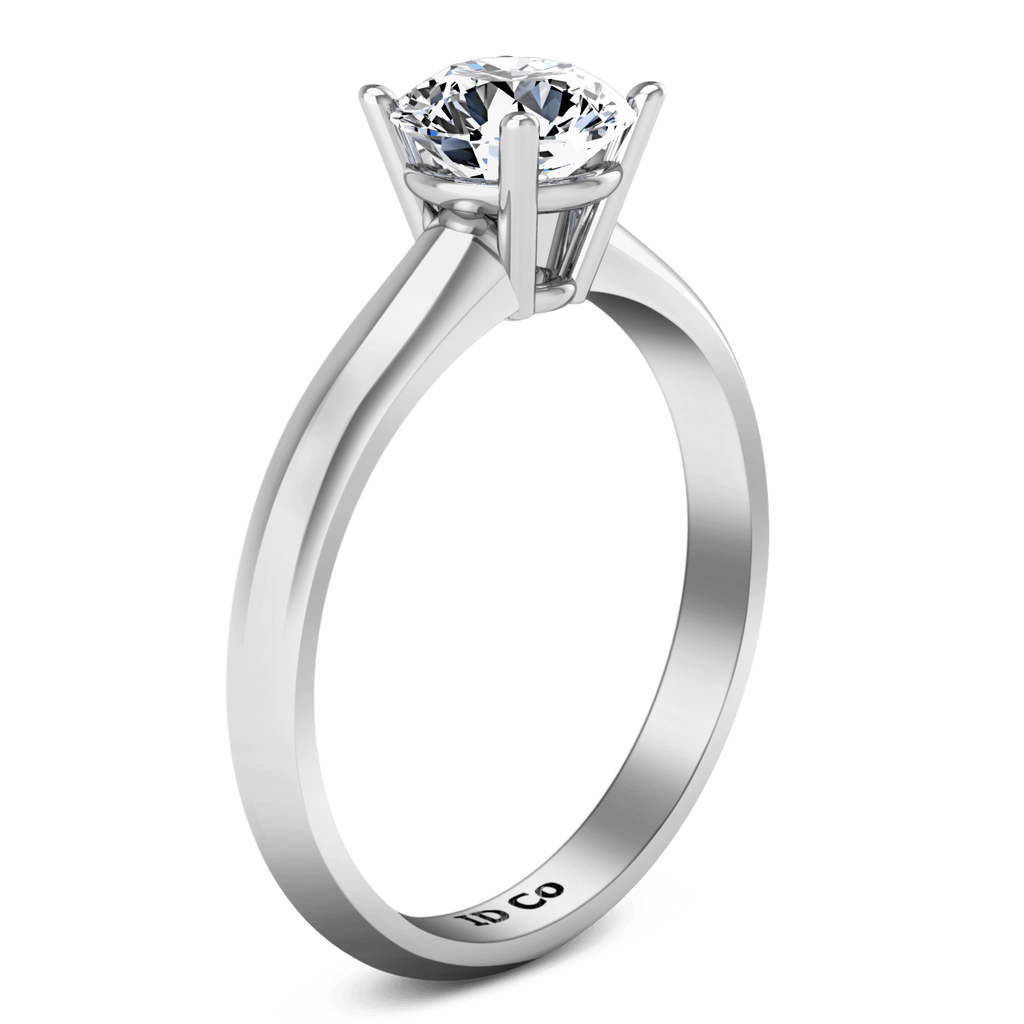 Round Diamond Solitaire Engagement Ring Carys 14K White Gold engagement rings imaginediamonds 