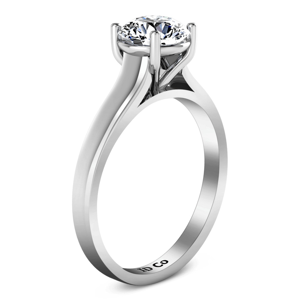 Round Diamond Solitaire Engagement Ring Valse 14K White Gold engagement rings imaginediamonds 
