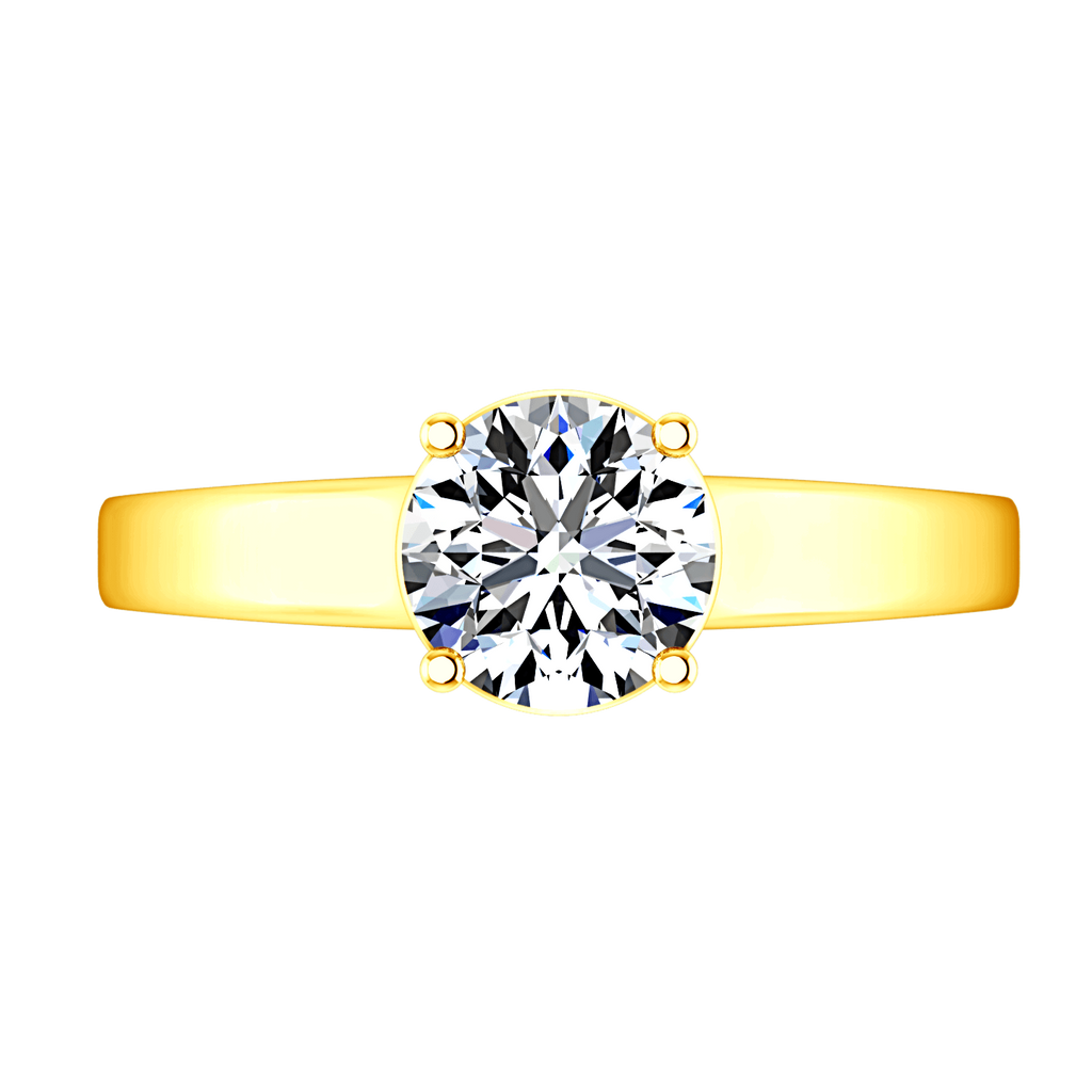 Solitaire Diamond Engagement Ring Valse 14K Yellow Gold engagement rings imaginediamonds 