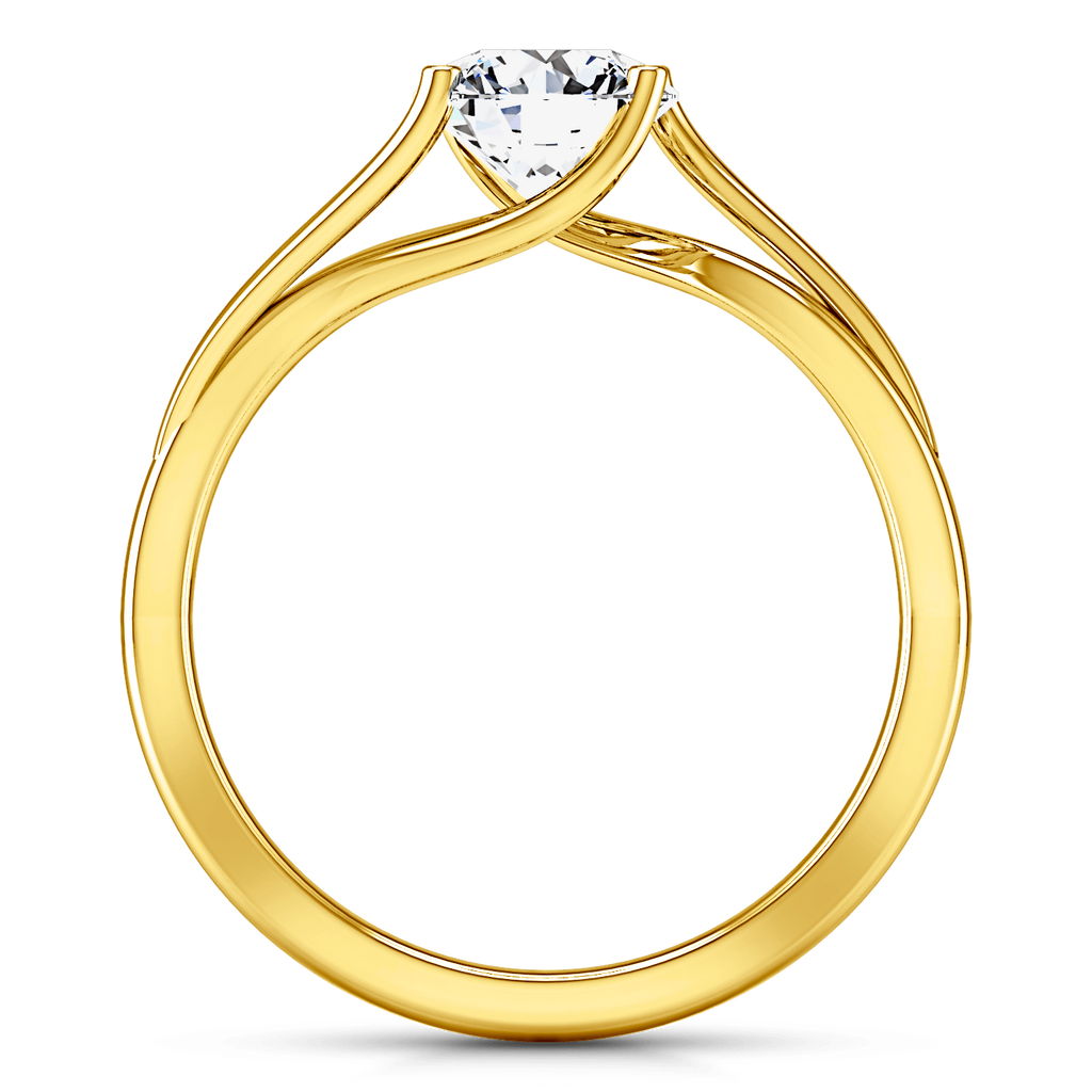 Solitaire Diamond Engagement Ring Laurel 14K Yellow Gold engagement rings imaginediamonds 
