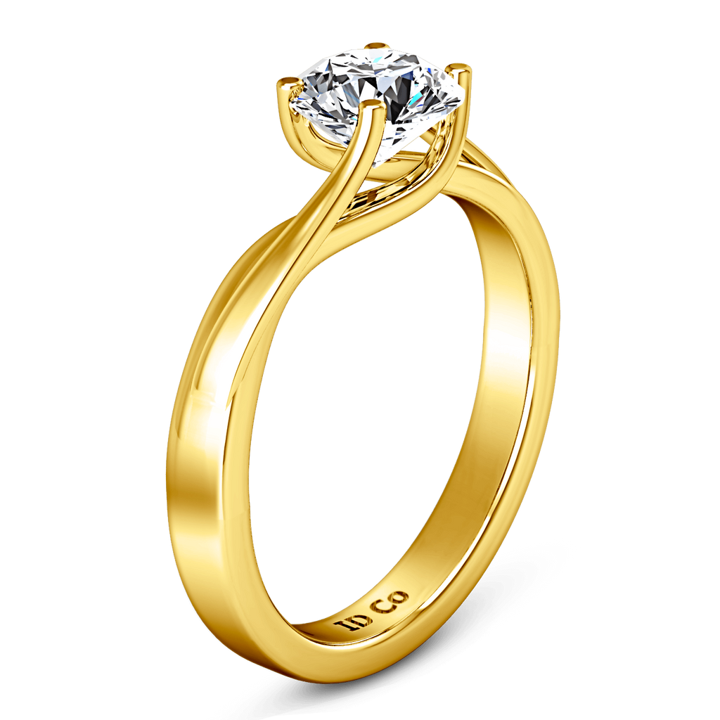 Solitaire Diamond Engagement Ring Laurel 14K Yellow Gold engagement rings imaginediamonds 