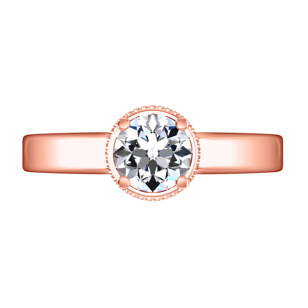 Solitaire Diamond Engagement Ring Carina 14K Rose Gold engagement rings imaginediamonds 