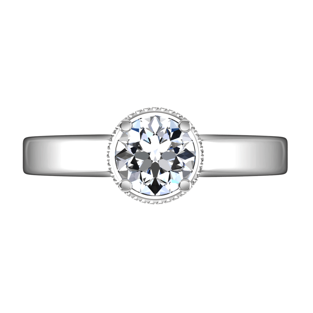 Round Diamond Solitaire Engagement Ring Carina 14K White Gold engagement rings imaginediamonds 