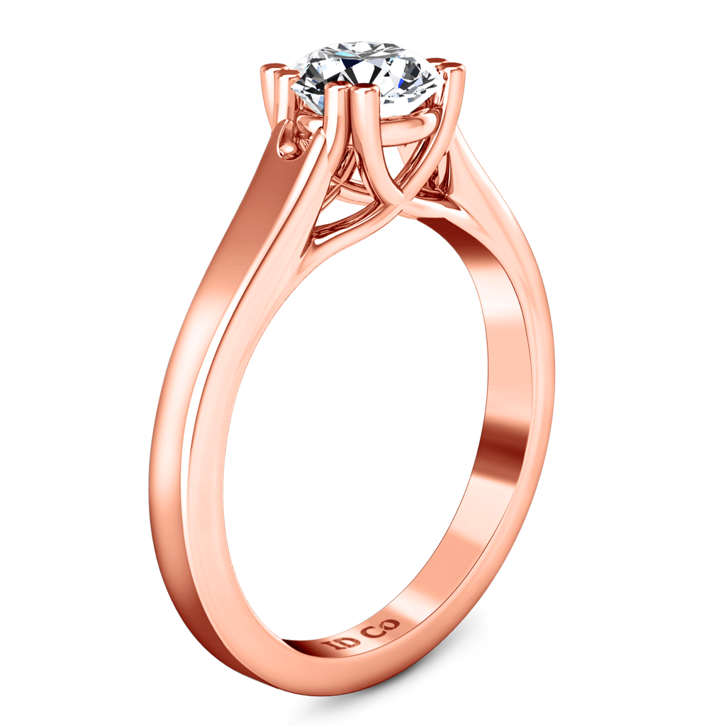 Solitaire Diamond Engagement Ring Royale Lattice 14K Rose Gold engagement rings imaginediamonds 