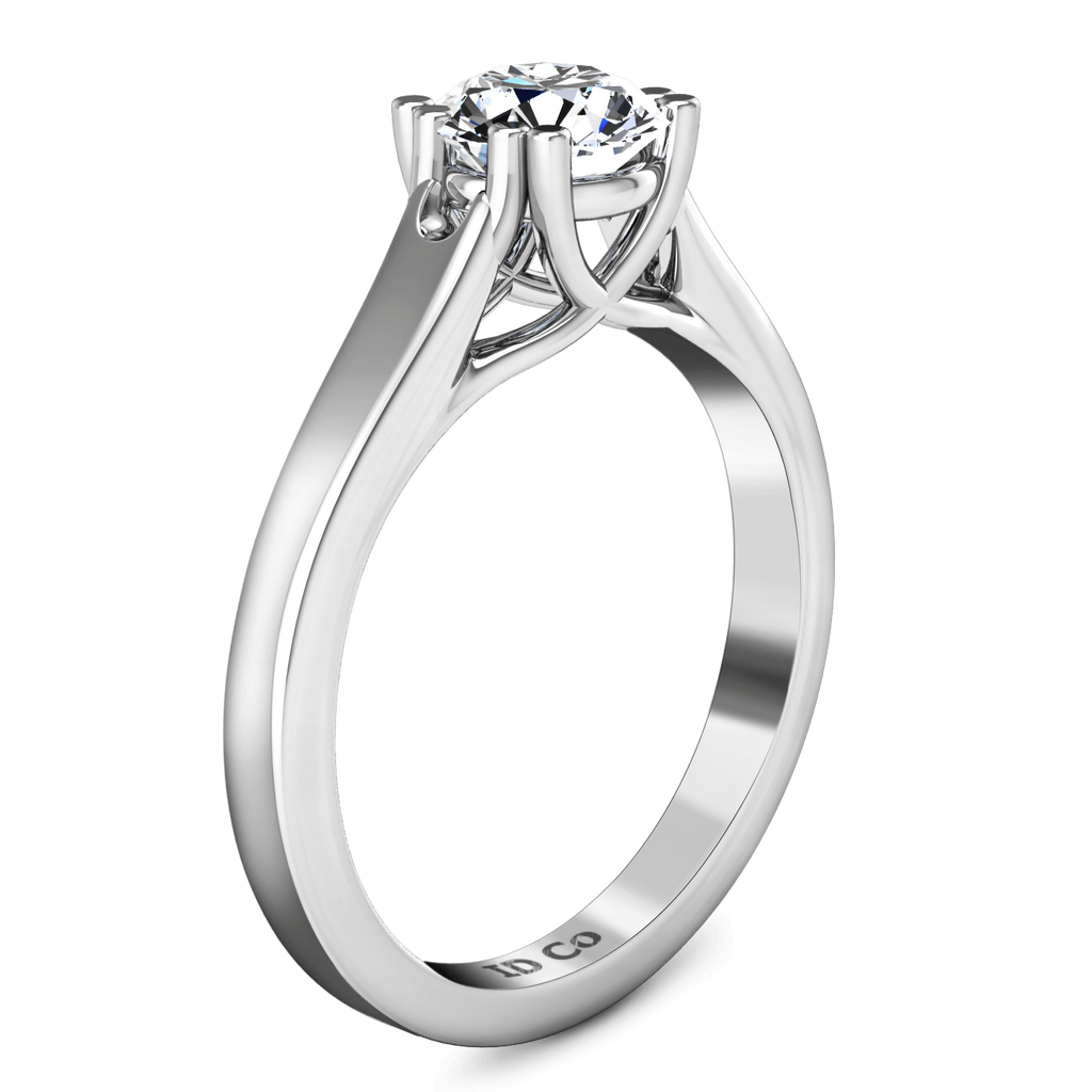 Round Diamond Solitaire Engagement Ring Royale Lattice 14K White Gold engagement rings imaginediamonds 