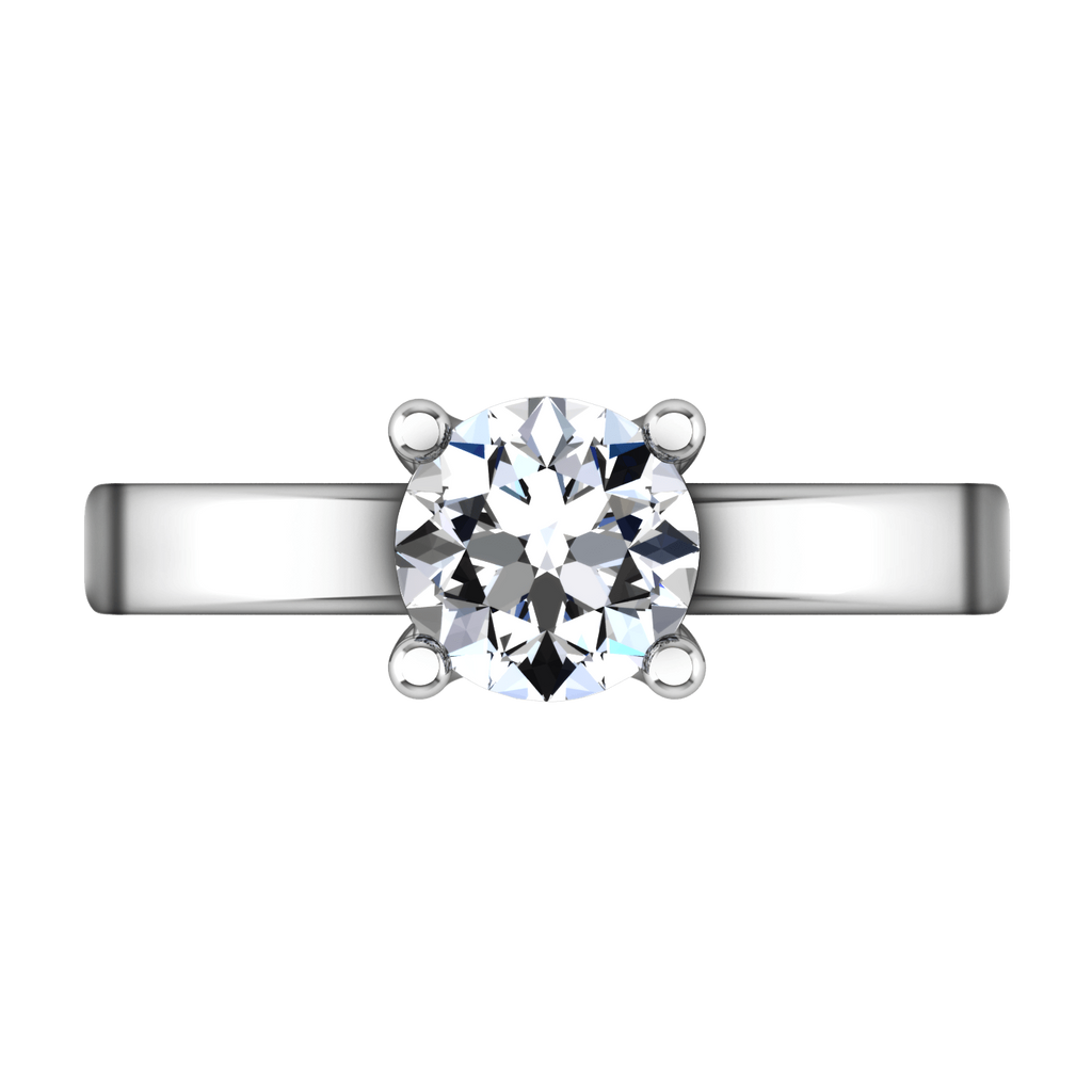 Round Diamond Solitaire Engagement Ring Amira 14K White Gold engagement rings imaginediamonds 