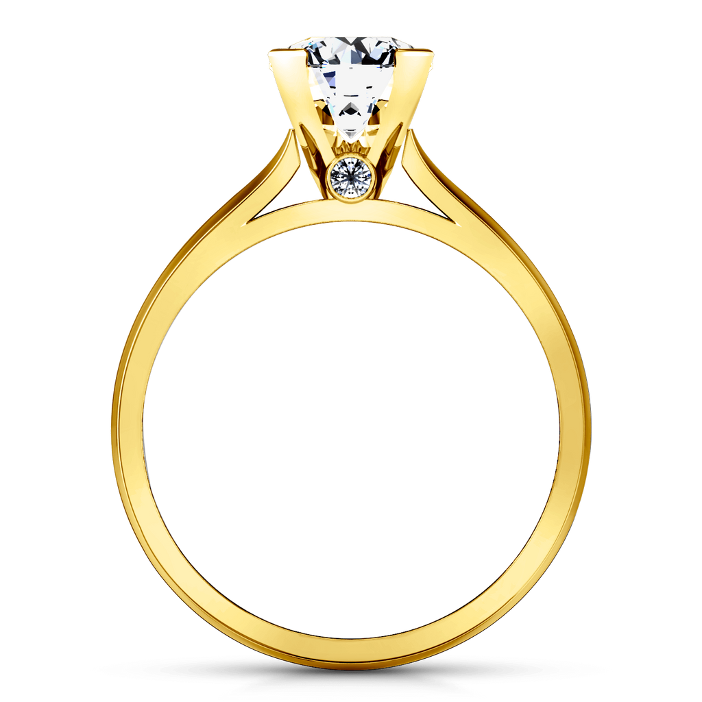 Solitaire Diamond Engagement Ring Luna 14K Yellow Gold engagement rings imaginediamonds 