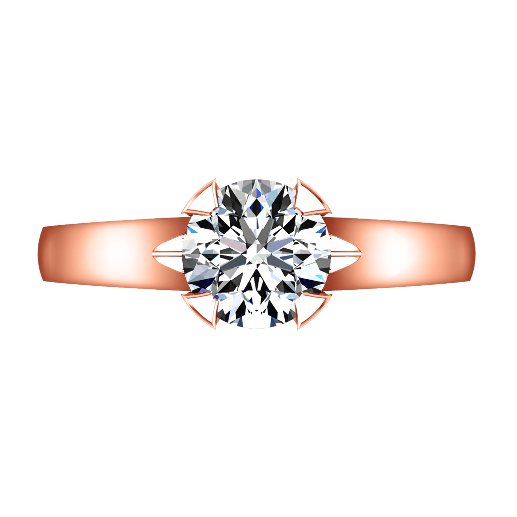 Solitaire Diamond Engagement Ring Luna 14K Rose Gold engagement rings imaginediamonds 