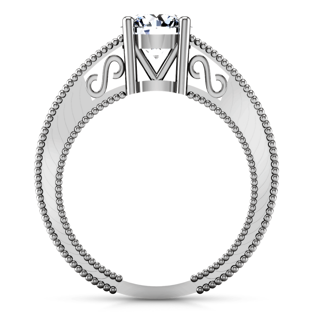 Round Diamond Solitaire Engagement Ring Kensington 14K White Gold engagement rings imaginediamonds 