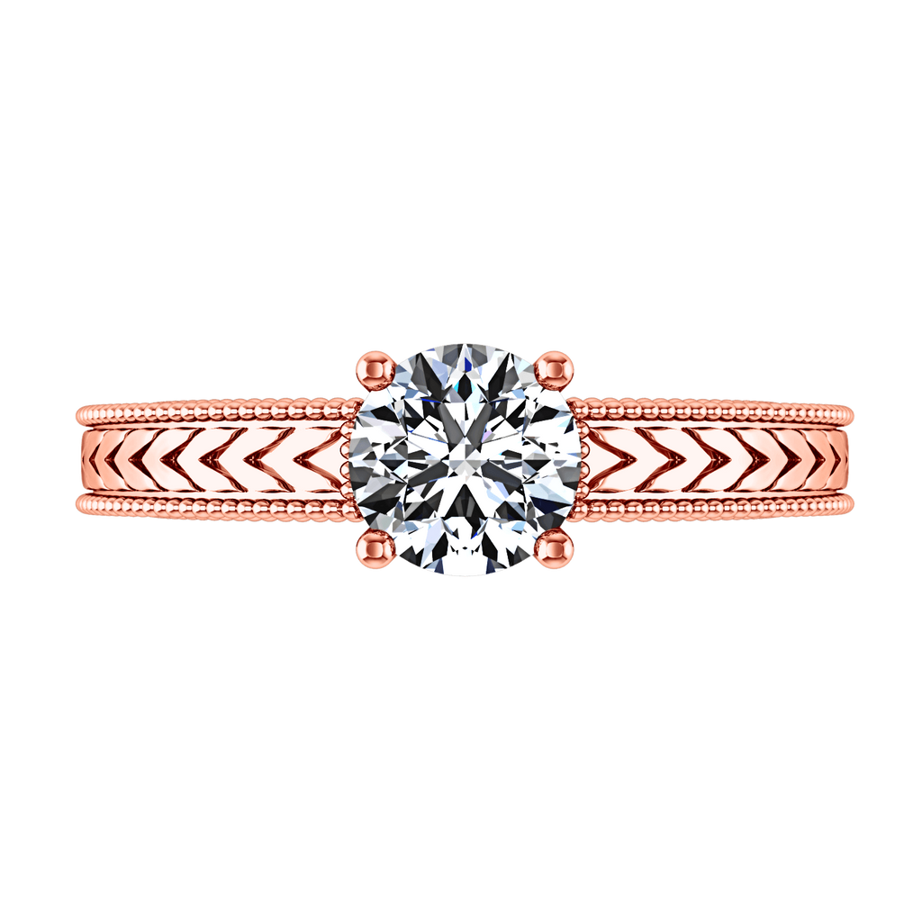 Solitaire Diamond Engagement Ring Kensington 14K Rose Gold engagement rings imaginediamonds 
